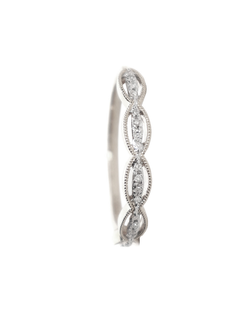 Foto 4 pulgar | Churumbela Lucie de Diamantes de Oro Blanco de 14k Talla 6