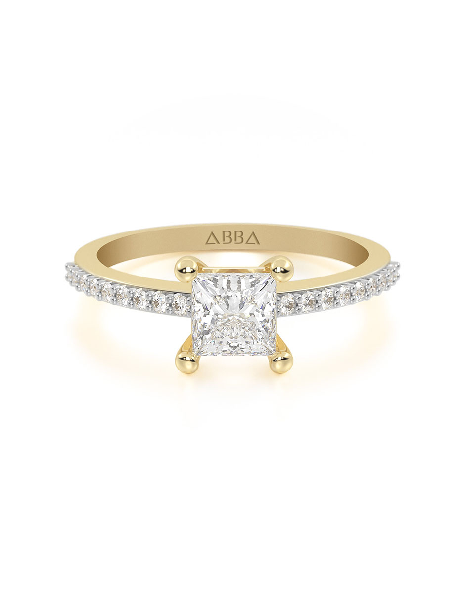 Anillo de Compromiso Abba Joyas 10k Oro Talla 8