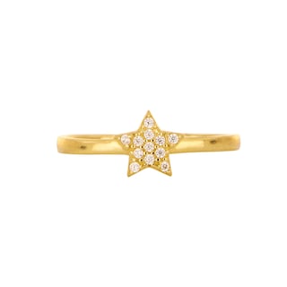 Foto 2 | Anillo Zekie 7146 Oro 10k Amarillo Estrella Con Zirconias