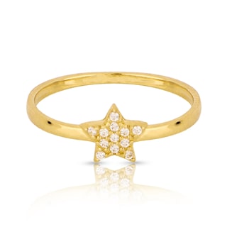 Foto 3 | Anillo Zekie 7146 Oro 10k Amarillo Estrella Con Zirconias