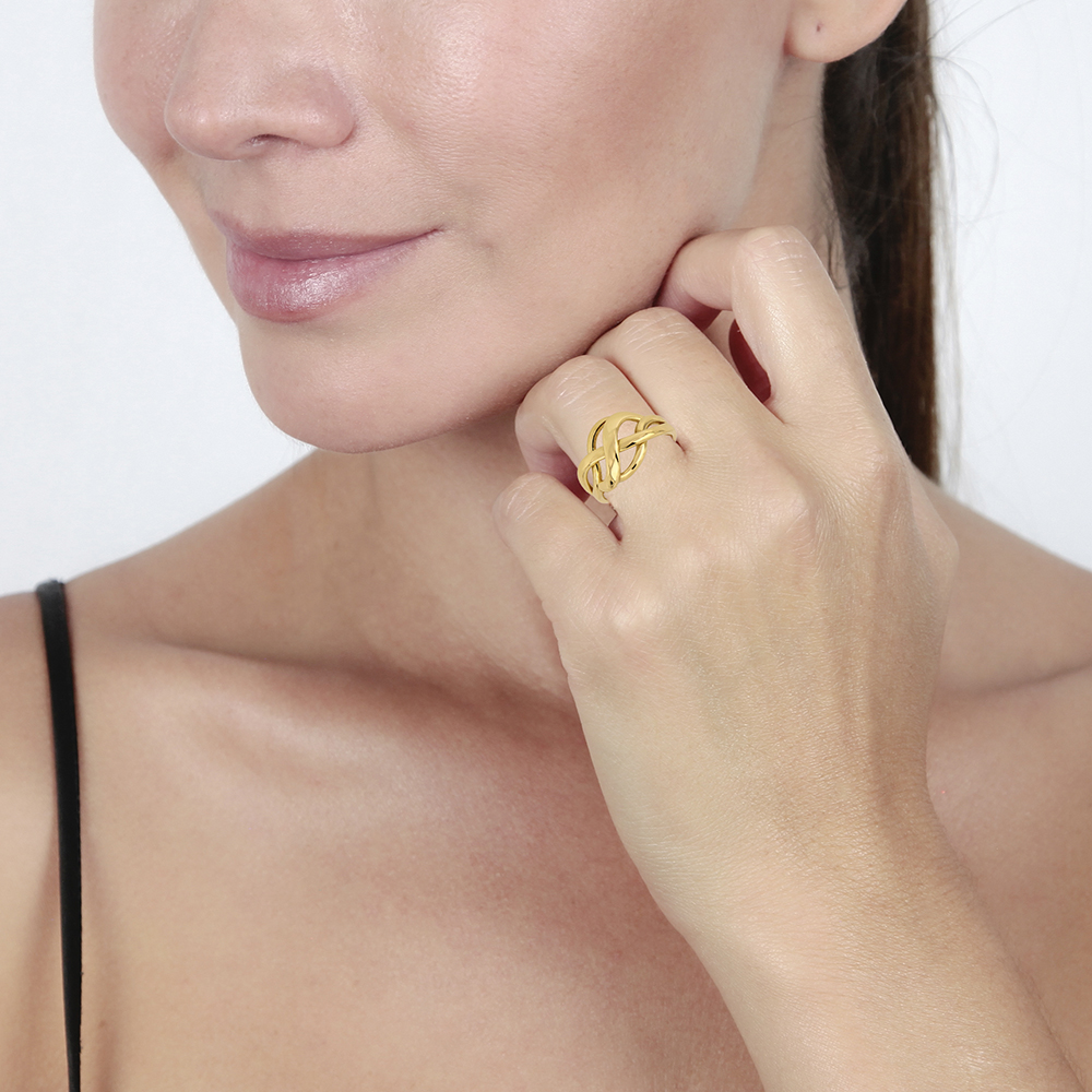Foto 5 pulgar | Anillo Zekie 7148 Oro 10k Amarillo Nudo