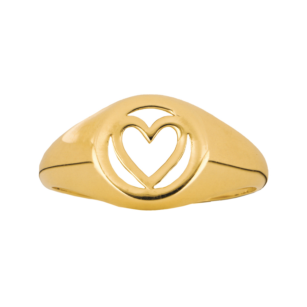 Foto 3 pulgar | Anillo de Oro 14k 7200 Amarillo Corazón