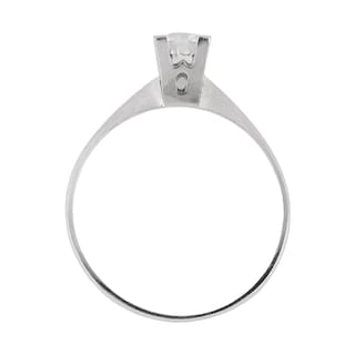 Foto 3 | Anillo de Oro Zekie 7182 14k Blanco Solitario