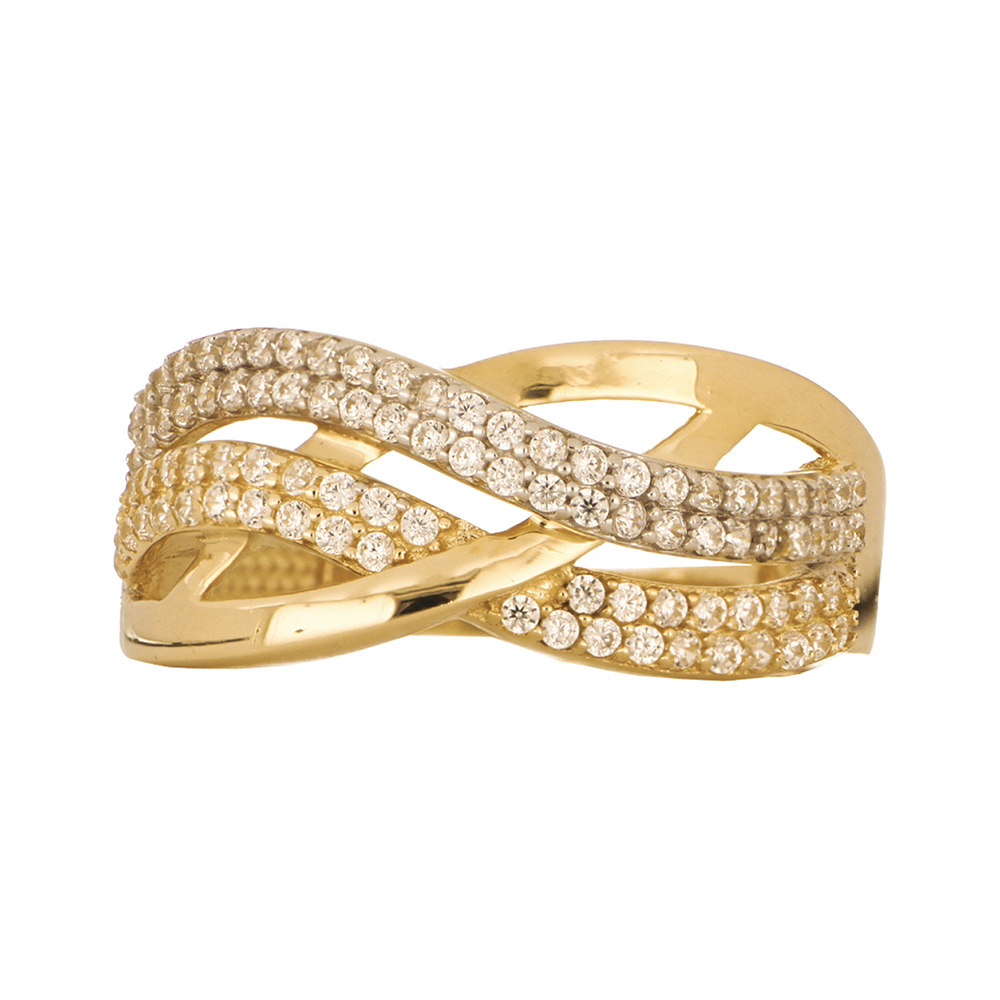 Foto 3 pulgar | Anillo de Oro 14k con Zirconias Zekie