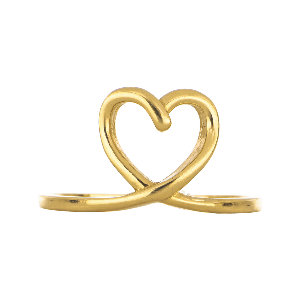 Foto 3 pulgar | Anillo de Oro 14k Zekie 7199 Amarillo Corazón