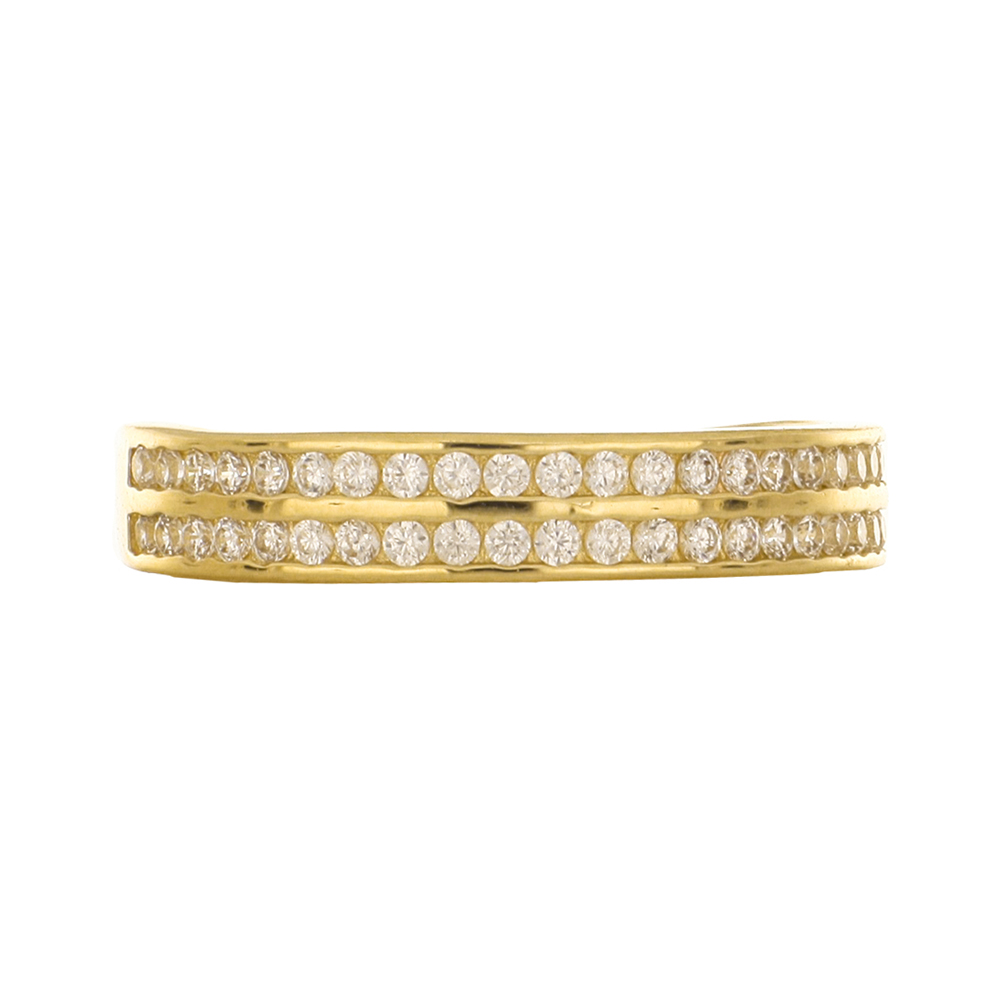 Foto 3 pulgar | Anillo de Oro Zekie 7188 14k Amarillo con Zirconias