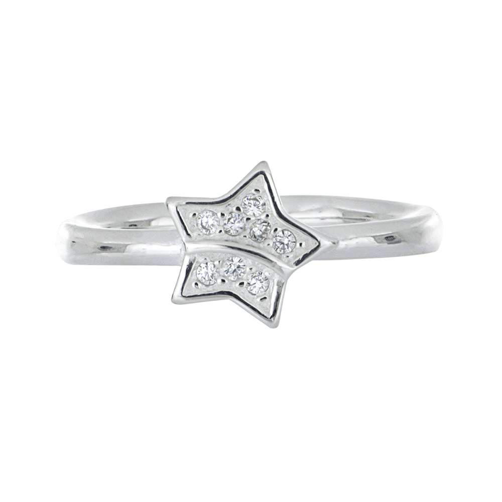 Foto 2 | Anillo Zekie 3041 Plata 0.925 Estrella Con Zirconia