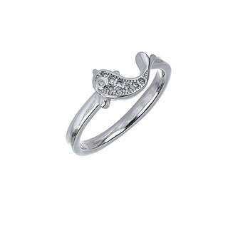Foto 1 | Anillo Zekie 3043 Plata 0.925 Delfin Con Zirconia