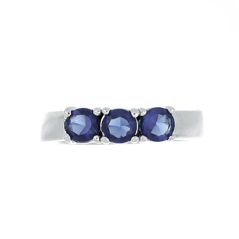 Foto 3 pulgar | Anillo Zekie 3009 Plata 0.925 Con Zirconias Azules