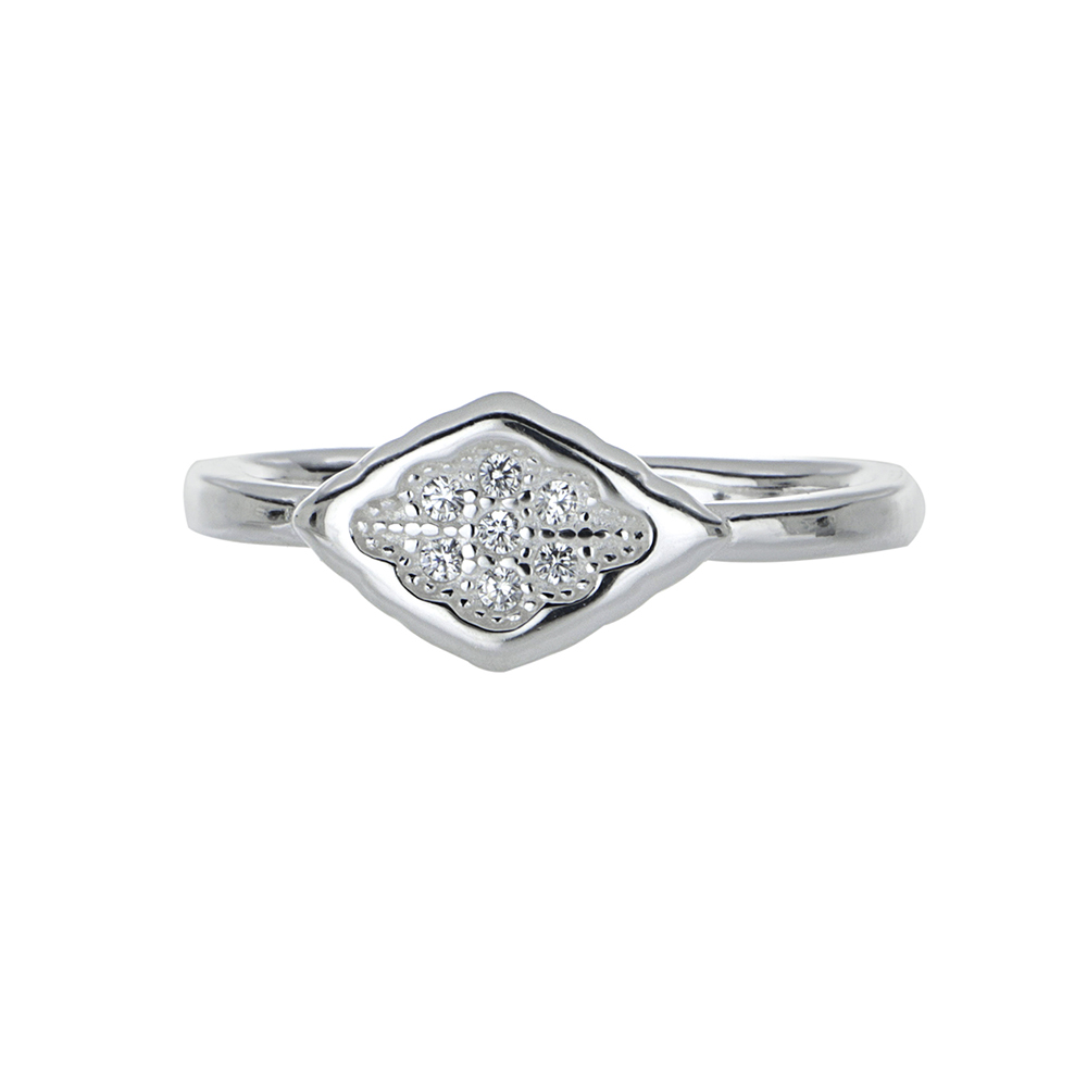Foto 2 | Anillo Zekie 3042 Plata 0.925 Rombos Con Zirconia