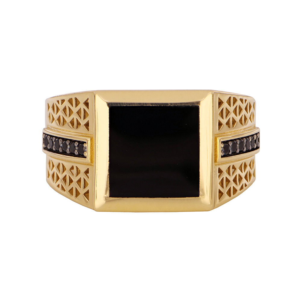 Foto 3 pulgar | Anillo de Oro 14 k Zekie Talla 14