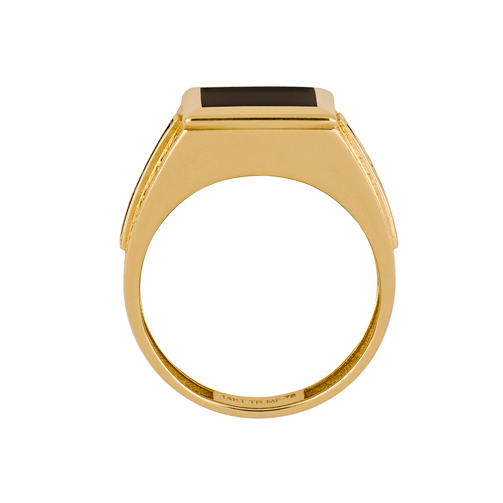 Foto 4 pulgar | Anillo de Oro 14 k Zekie Talla 14