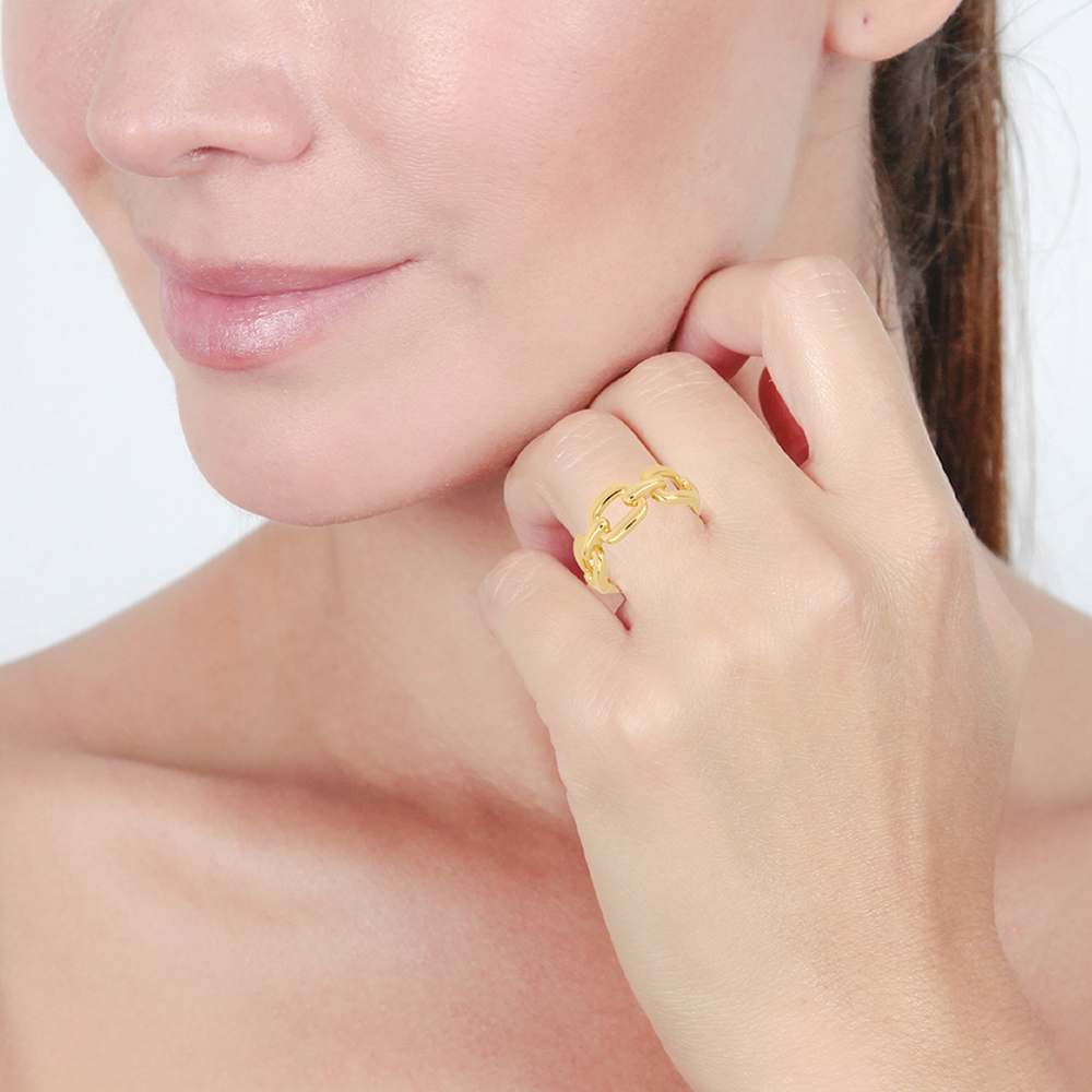 Foto 5 pulgar | Anillo de Oro 14 K  Zekie Talla 7