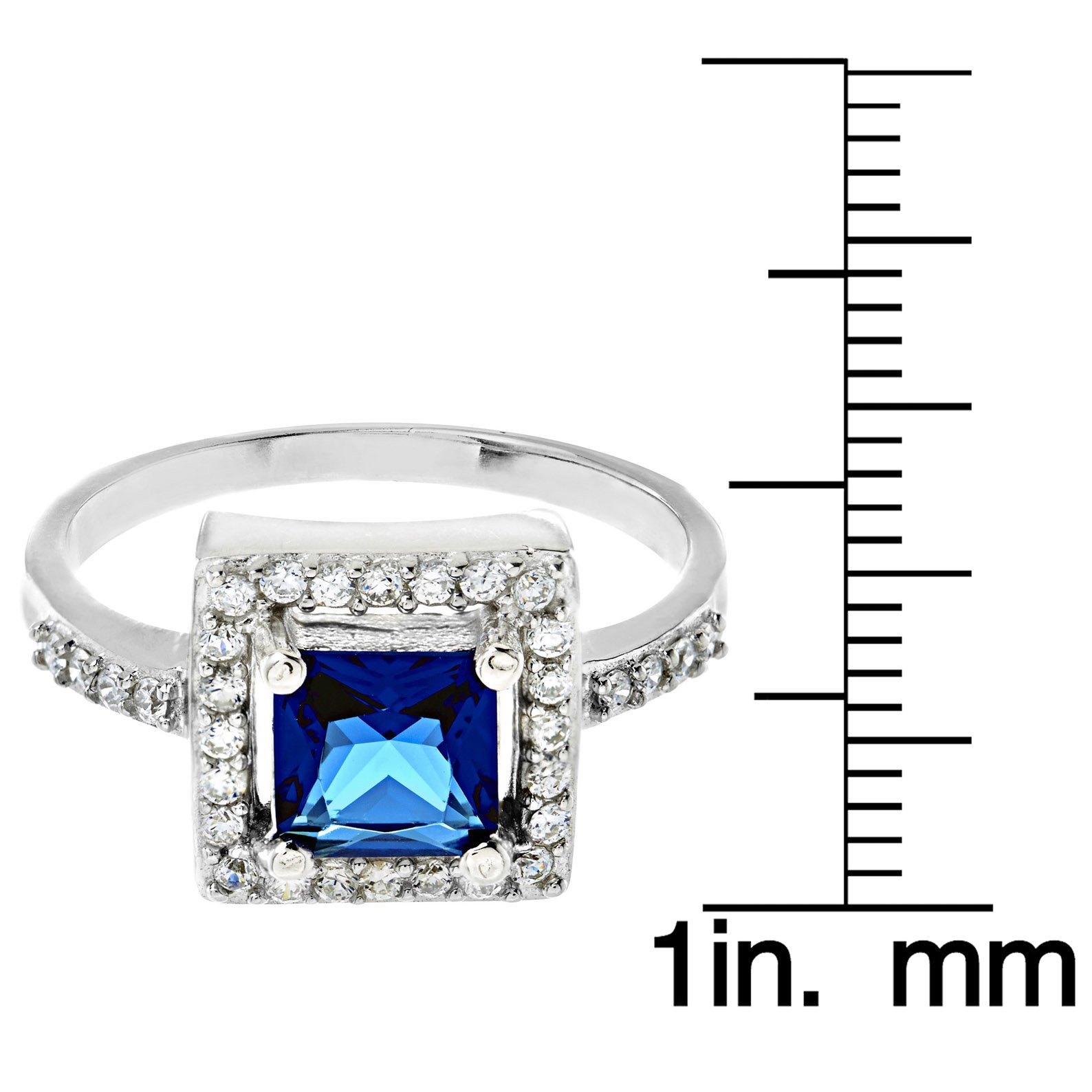 Foto 4 pulgar | Anillo De Plata De Ley Con Circonita Cúbica Azul Montana De West Coast Jewelry - Venta Internacional.