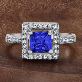 Foto 5 | Anillo De Plata De Ley Con Circonita Cúbica Azul Montana De West Coast Jewelry - Venta Internacional.