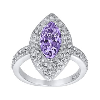 Foto 2 | Anillo West Coast Jewelry De Plata De Ley Con Amatista Púrpura Con Circonita Cúbica - Venta Internacional.