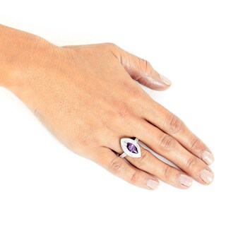 Foto 4 | Anillo West Coast Jewelry De Plata De Ley Con Amatista Púrpura Con Circonita Cúbica - Venta Internacional.