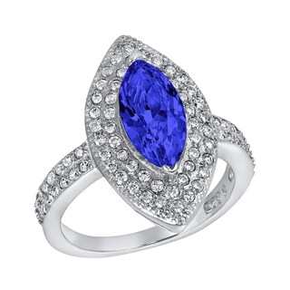 Foto 1 | Anillo De Plata De Ley Con Circonita Cúbica Azul Montana De West Coast Jewelry - Venta Internacional.
