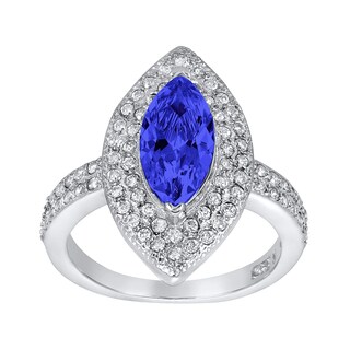 Foto 2 | Anillo De Plata De Ley Con Circonita Cúbica Azul Montana De West Coast Jewelry - Venta Internacional.