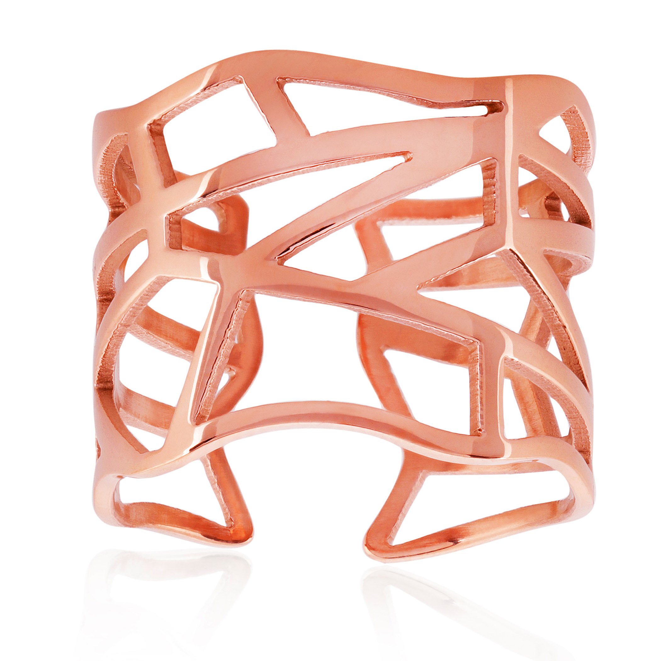 Foto 1 | Anillo West Coast Jewelry Elya Geométrico De Acero Inoxidable - Venta Internacional.