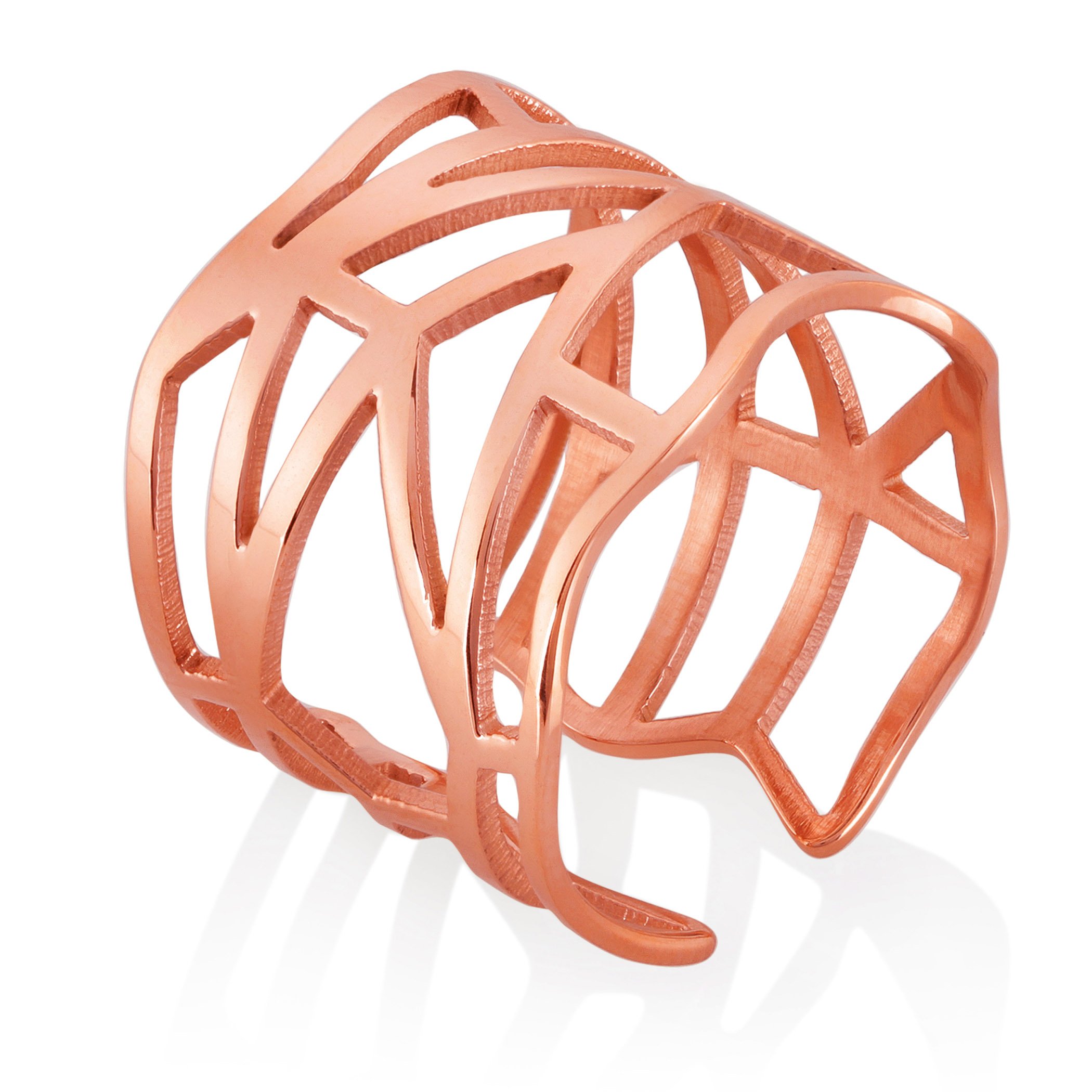 Foto 2 | Anillo West Coast Jewelry Elya Geométrico De Acero Inoxidable - Venta Internacional.
