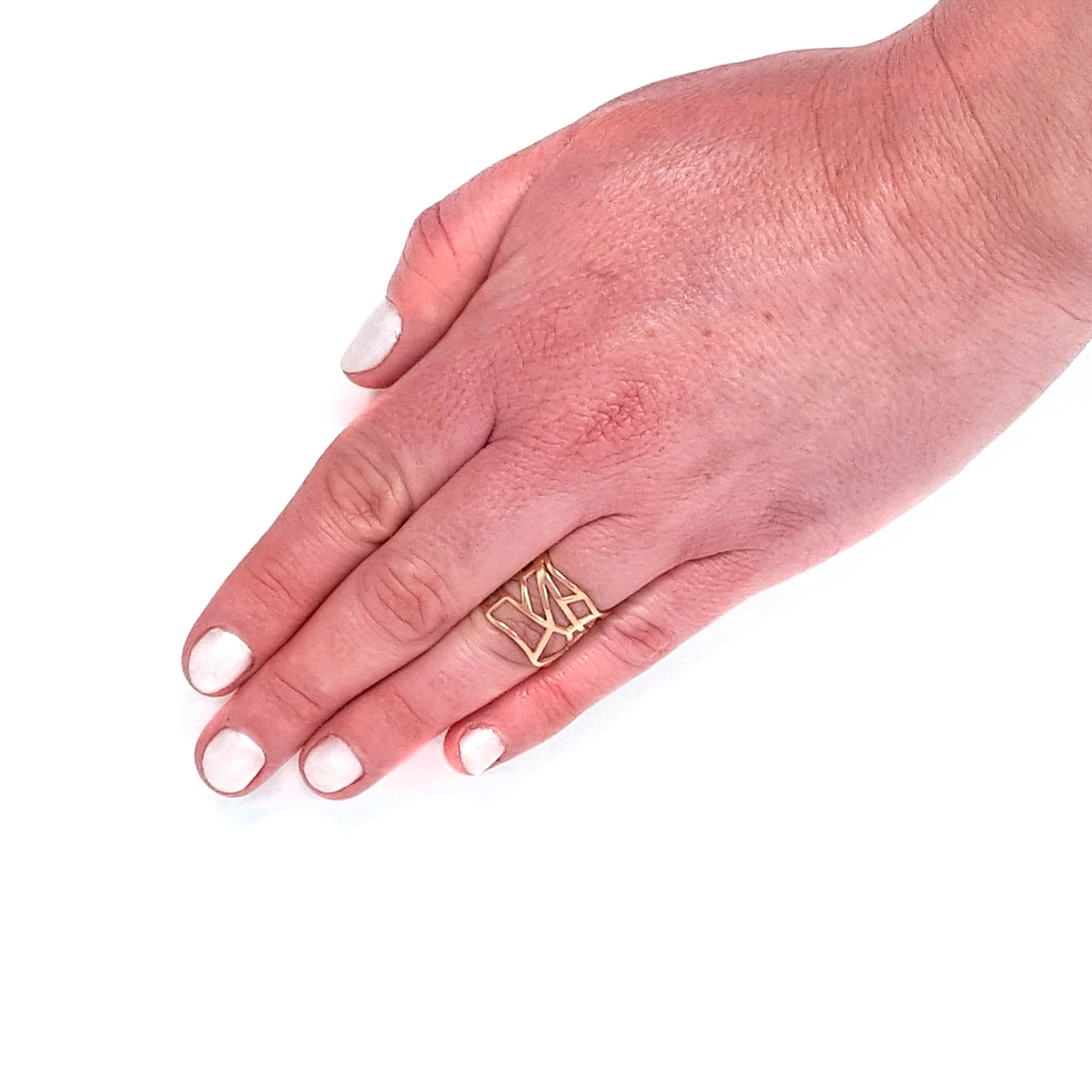 Foto 4 pulgar | Anillo West Coast Jewelry Elya Geométrico De Acero Inoxidable - Venta Internacional.