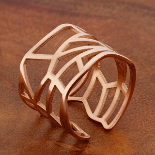 Foto 4 | Anillo West Coast Jewelry Elya Geométrico De Acero Inoxidable - Venta Internacional.