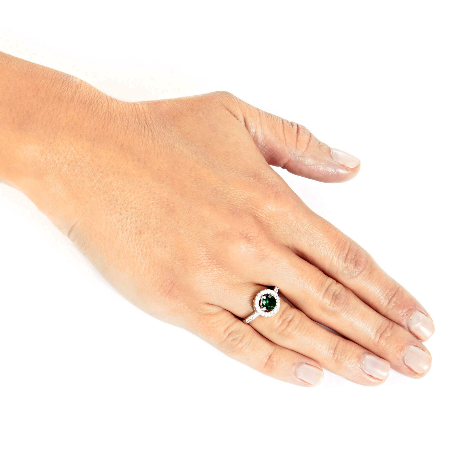 Foto 5 pulgar | Anillo West Coast Jewelry De Plata De Ley Con Esmeralda Circonita Cúbica - Venta Internacional.