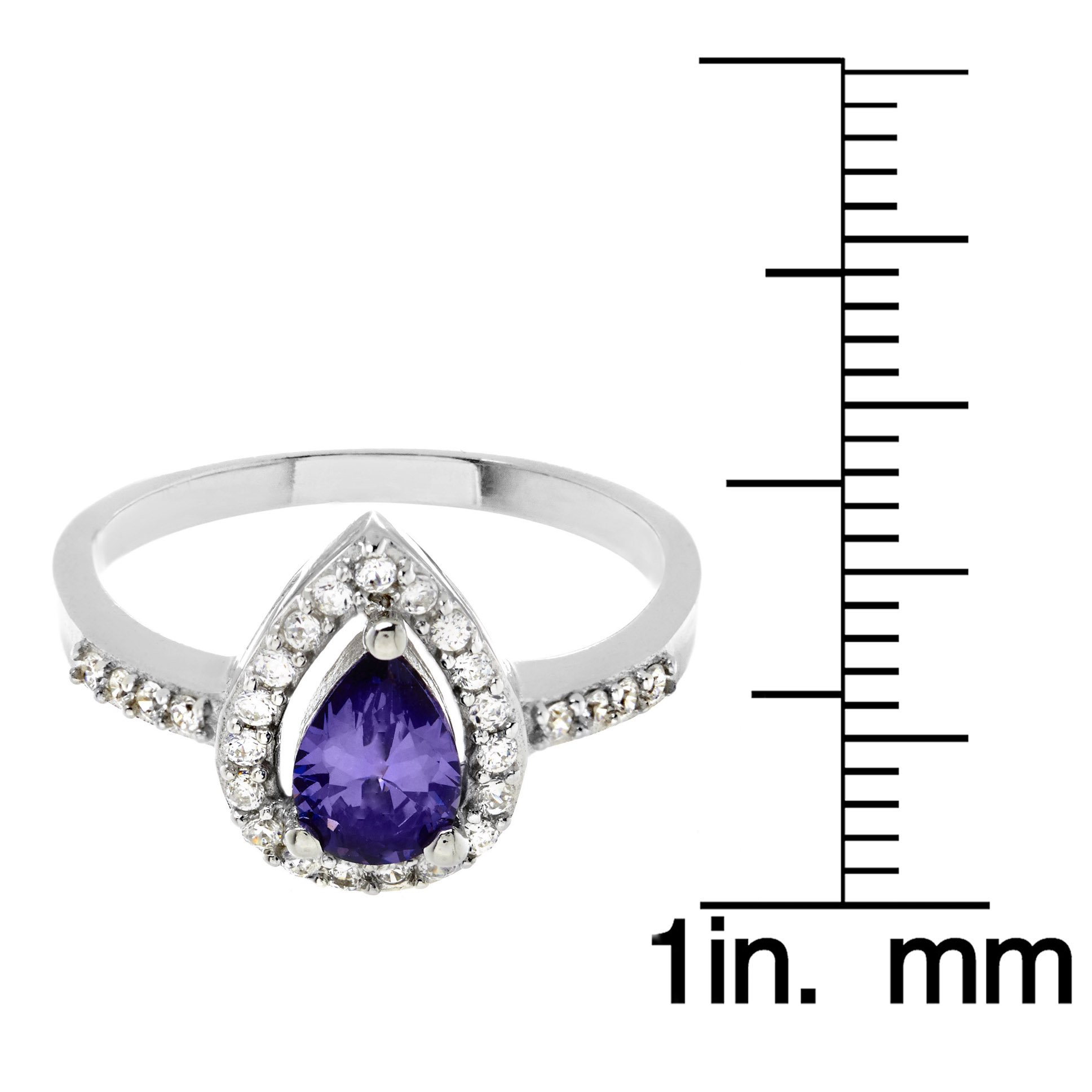 Foto 3 | Anillo De Plata De Ley Con Amatista Con Circonita Cúbica De West Coast Jewelry, Tamaño 5 - Venta Internacional.