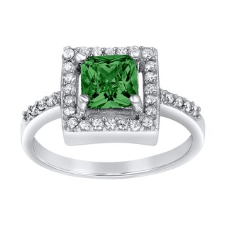 Foto 2 | Anillo West Coast Jewelry De Plata De Ley Con Circonita Esmeralda - Venta Internacional.