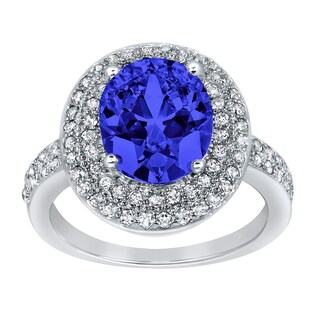Foto 2 | Anillo West Coast Jewelry Montana Azul Ovalado Con Circonita Cúbica De Plata 925 - Venta Internacional.