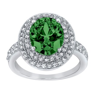 Foto 2 | Anillo West Coast Jewelry De Plata De Ley Con Circonita Esmeralda - Venta Internacional.