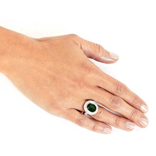 Foto 3 | Anillo West Coast Jewelry De Plata De Ley Con Circonita Esmeralda - Venta Internacional.