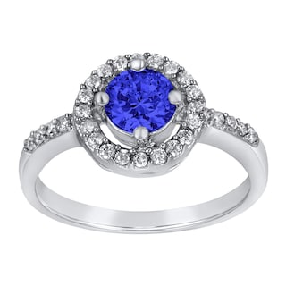 Foto 2 | Anillo De Plata De Ley Con Circonita Cúbica Azul Montana De West Coast Jewelry - Venta Internacional.