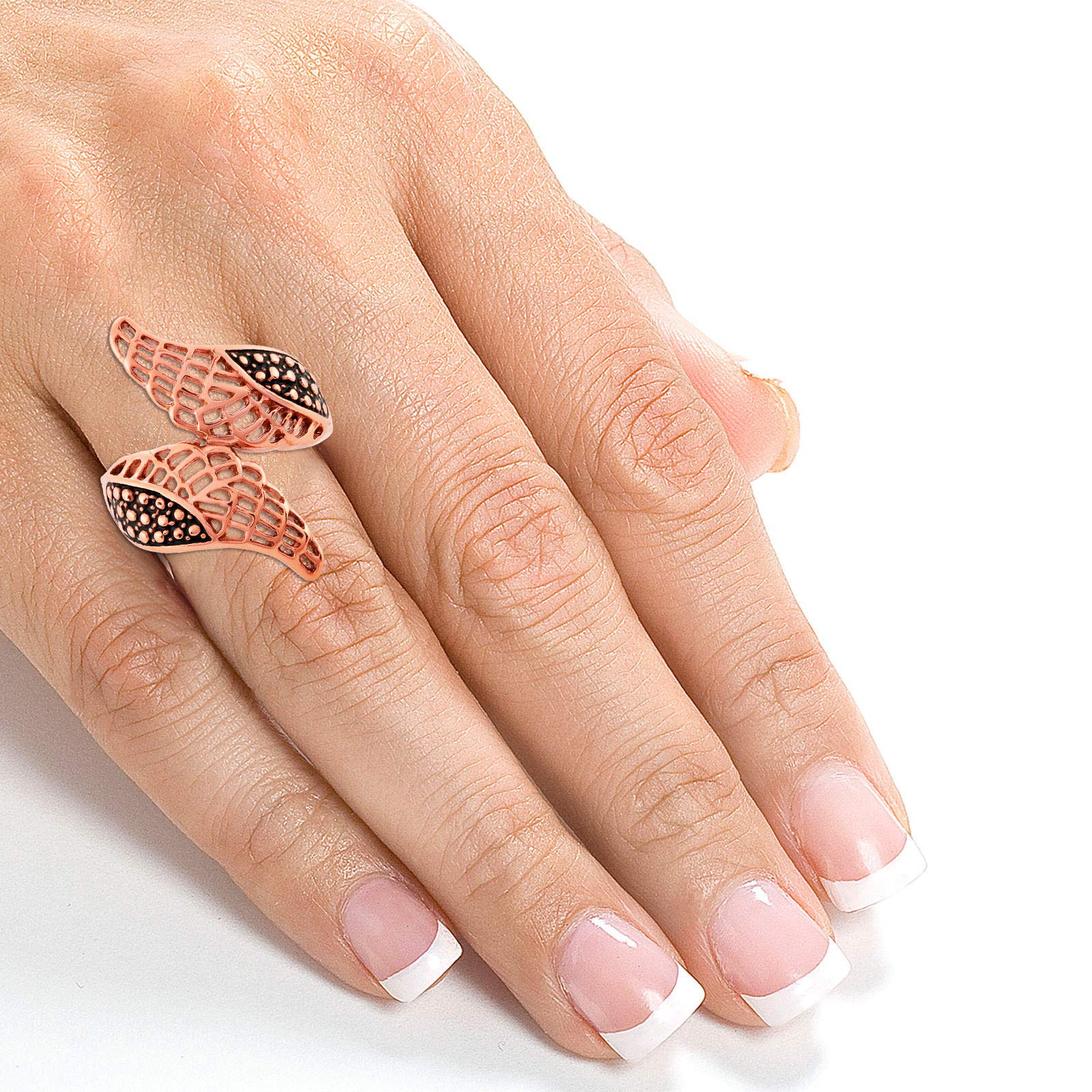 Foto 3 | Anillo West Coast Jewelry Elya Leaf Wrap De Acero Inoxidable - Venta Internacional.