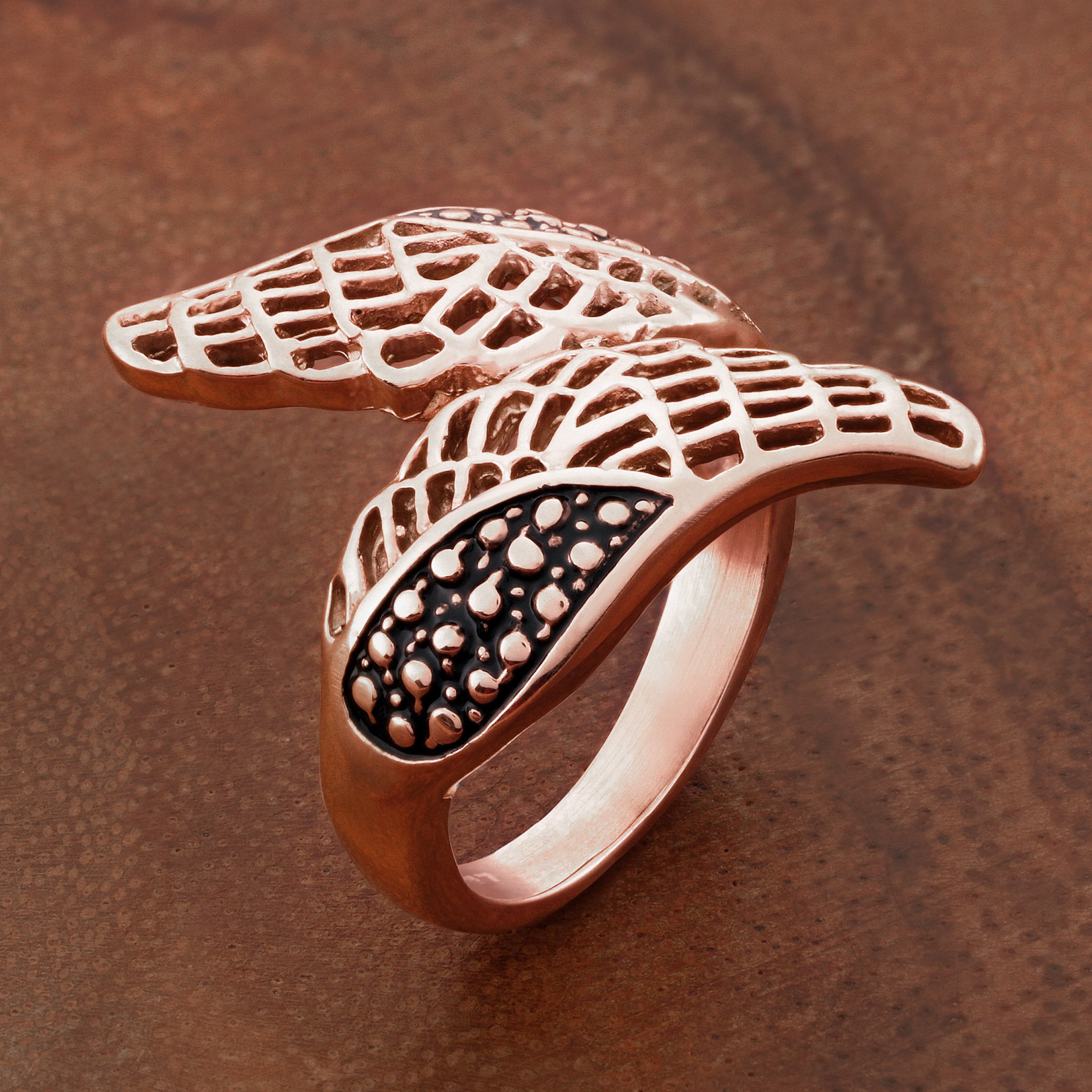 Foto 5 | Anillo West Coast Jewelry Elya Leaf Wrap De Acero Inoxidable - Venta Internacional.