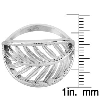 Foto 3 | Anillo West Coast Jewelry Elya De Hoja Abierta De Acero Inoxidable De 16 Mm - Venta Internacional.