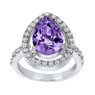 Foto 2 | Anillo West Coast Jewelry De Plata De Ley Con Amatista Púrpura Con Circonita Cúbica - Venta Internacional.