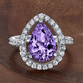 Foto 5 | Anillo West Coast Jewelry De Plata De Ley Con Amatista Púrpura Con Circonita Cúbica - Venta Internacional.