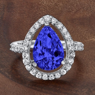 Foto 5 | Anillo De Plata De Ley 925 Con Circonita Cúbica Azul Montana De West Coast Jewelry - Venta Internacional.