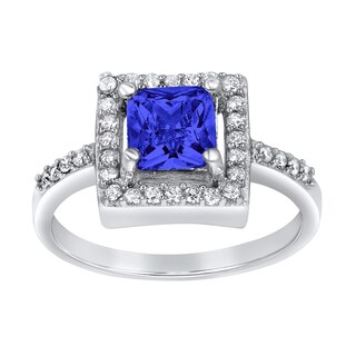 Foto 2 | Anillo De Plata De Ley Con Circonita Cúbica Azul Montana De West Coast Jewelry - Venta Internacional.