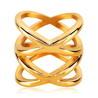 Foto 1 | Anillo West Coast Jewelry Elya Split Crisscross Orbit Gold - Venta Internacional.