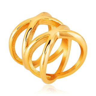 Foto 2 | Anillo West Coast Jewelry Elya Split Crisscross Orbit Gold - Venta Internacional.