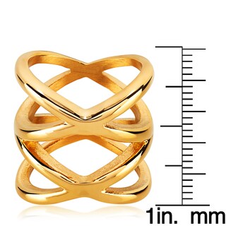 Foto 3 | Anillo West Coast Jewelry Elya Split Crisscross Orbit Gold - Venta Internacional.