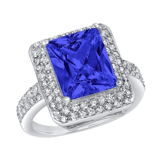 Foto 1 | Anillo De Plata De Ley Con Circonita Cúbica Azul Montana De West Coast Jewelry - Venta Internacional.