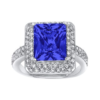 Foto 2 | Anillo De Plata De Ley Con Circonita Cúbica Azul Montana De West Coast Jewelry - Venta Internacional.
