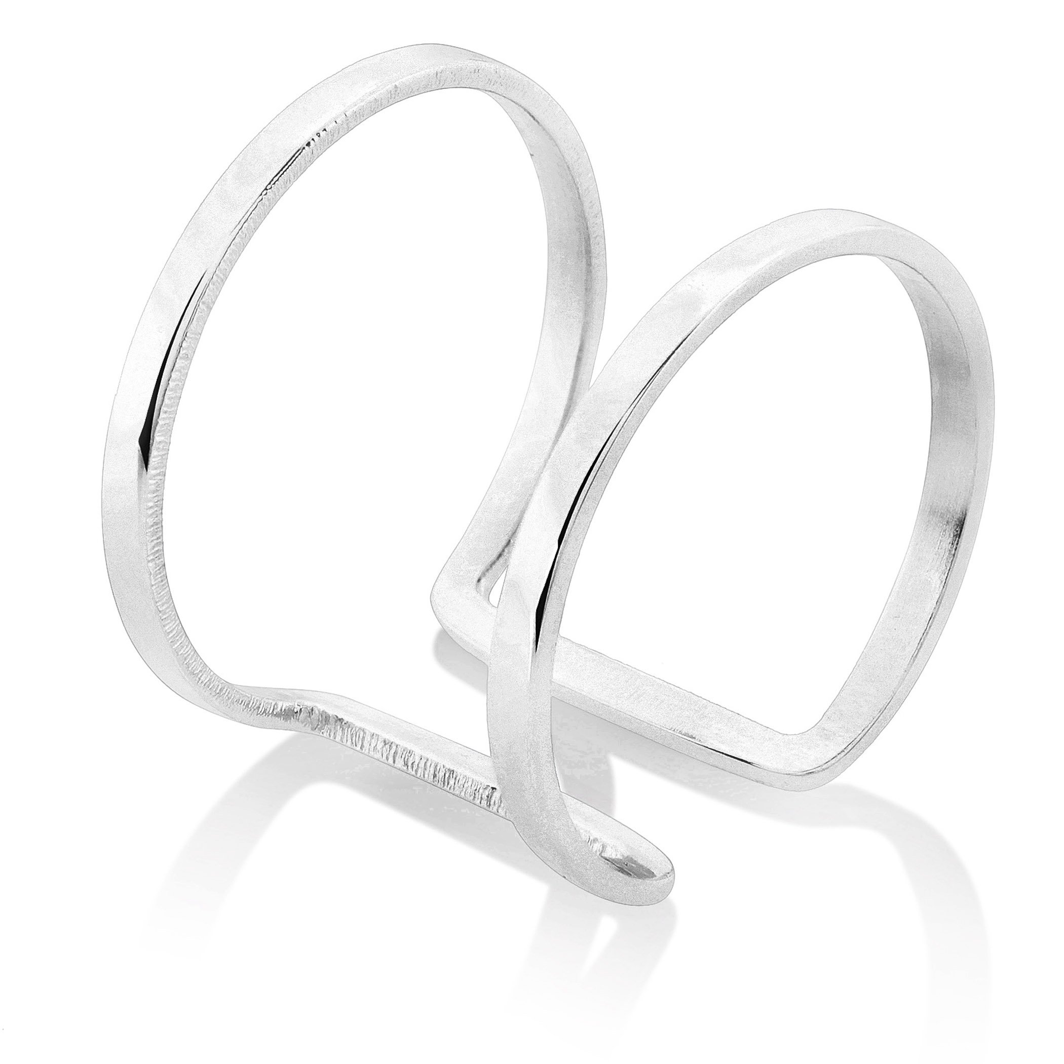 Foto 3 pulgar | Brazalete Geométrico Elya De West Coast Jewelry, Acero Plateado, 15 Mm - Venta Internacional.