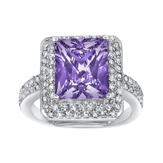 Foto 2 | Anillo West Coast Jewelry De Plata De Ley Con Amatista Púrpura Con Circonita Cúbica - Venta Internacional.