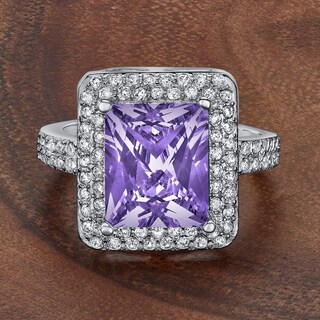 Foto 5 | Anillo West Coast Jewelry De Plata De Ley Con Amatista Púrpura Con Circonita Cúbica - Venta Internacional.
