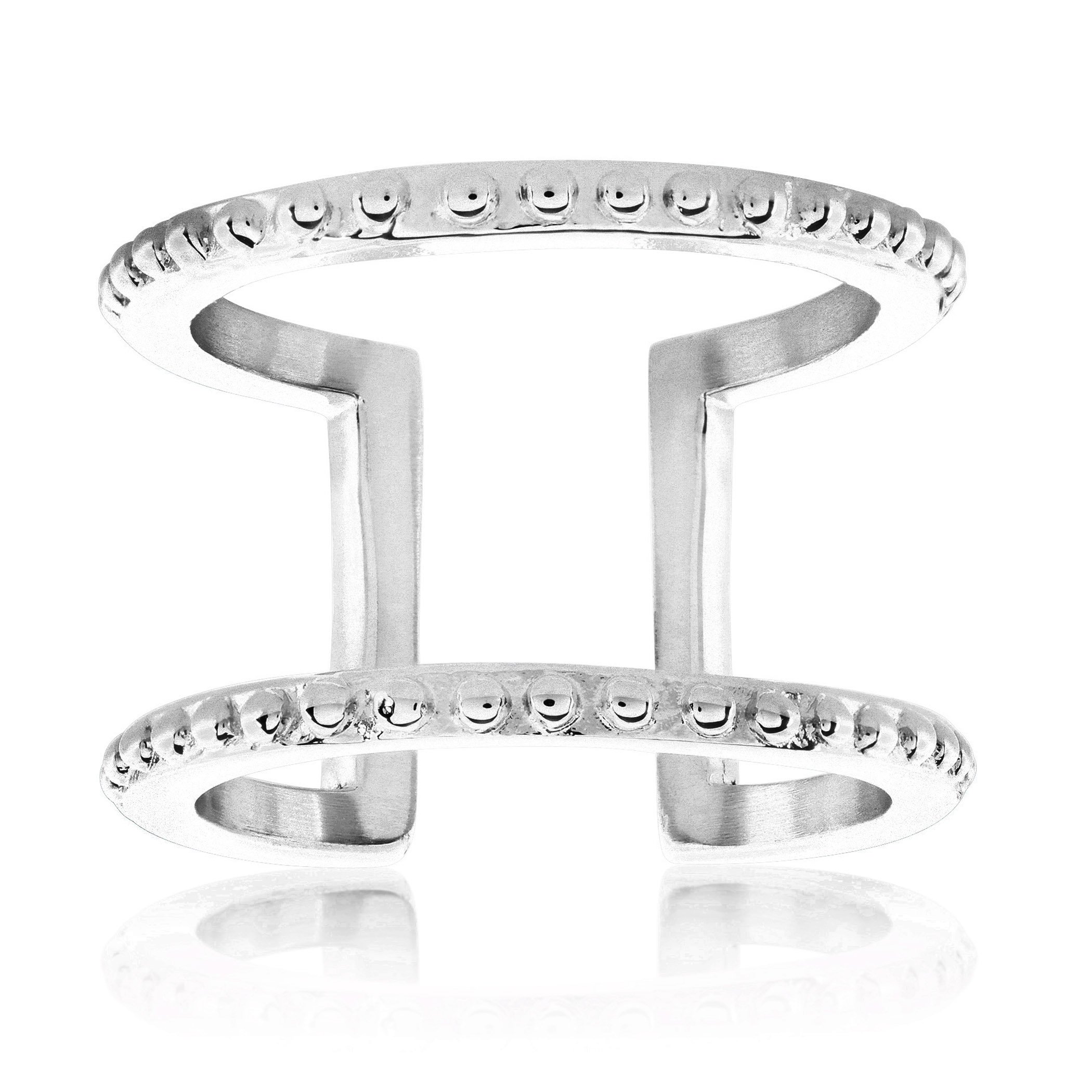 Foto 2 pulgar | Anillo West Coast Jewelry Elya Con Tuercas De Acero Inoxidable Sz 8 - Venta Internacional.